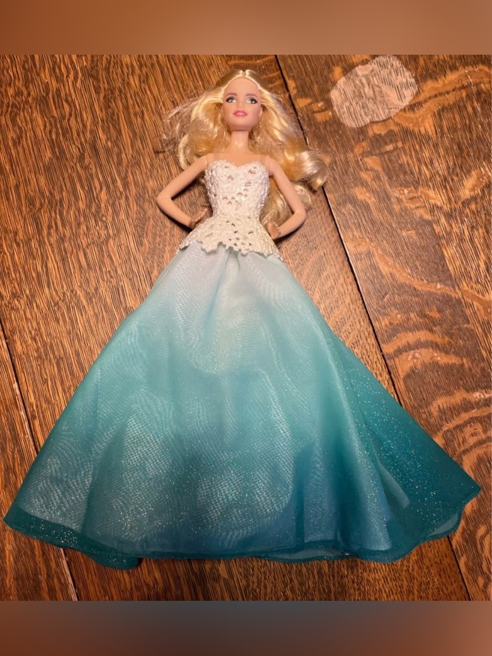 2016 Holiday Doll in Turquoise Ombre Gown